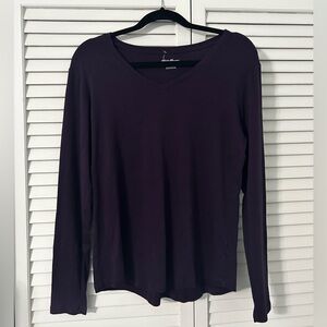 Eddie Bauer Deep Purple Long Sleeve Tee
